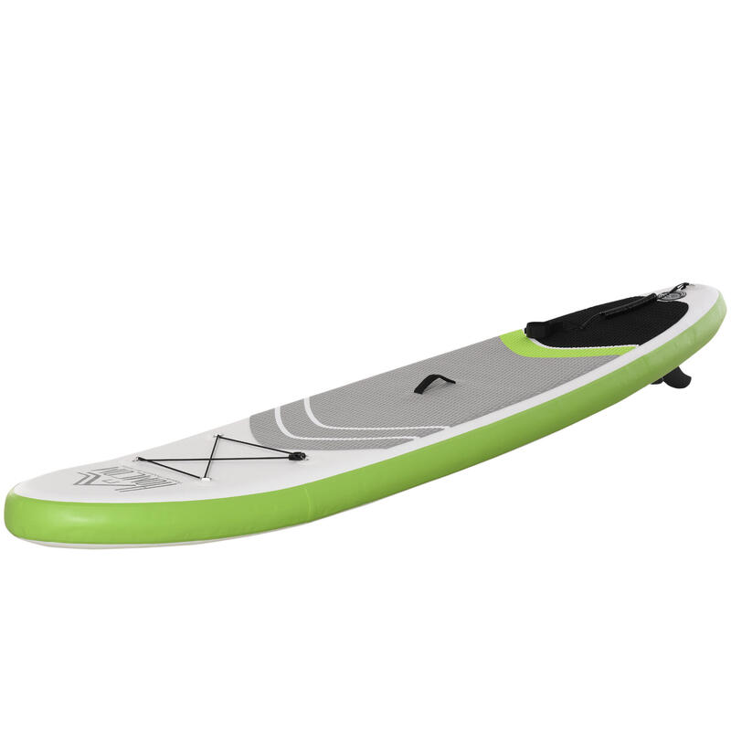 Placa SUP HOMCOM gonflabila cu Accesorii incluse Stand Up Paddle Verde/Alb