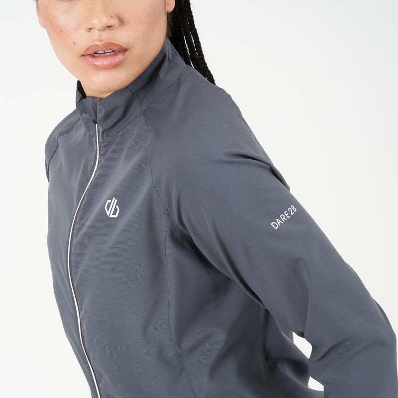 Casacos de corrida para mulher - Resilient Windshell Jacket W - Cinzento Ébano
