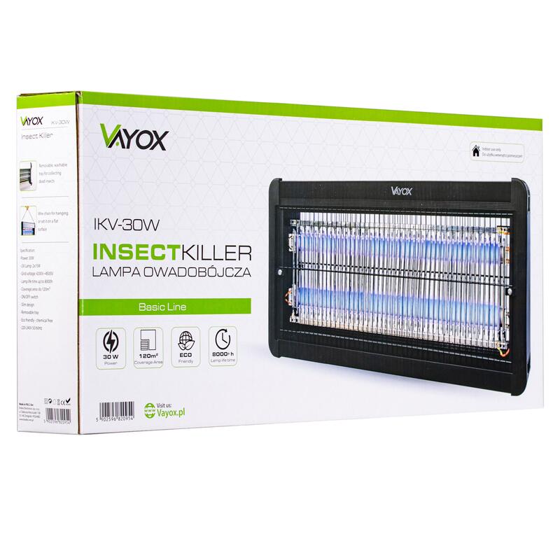 Lampa owadobójcza na komary muchy VAYOX IKV-30W 200m2