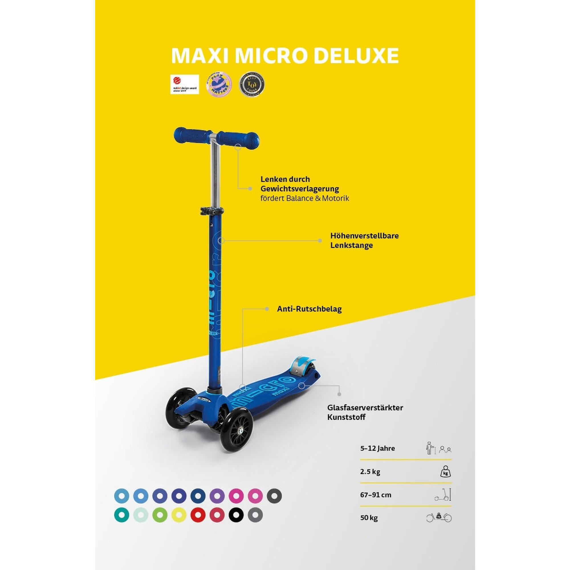 Hulajnoga Maxi Micro Deluxe dla dzieci 5-12 lat 2/5