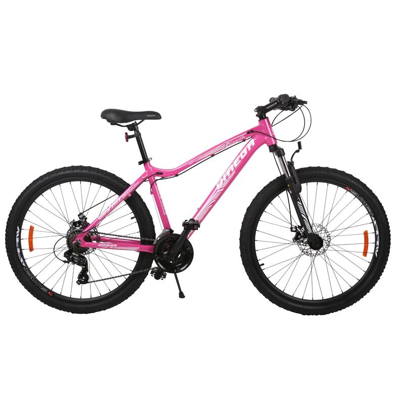 Bicicleta mountainbike dama Omega Camille 27.5", cadru 44cm, roz/alb