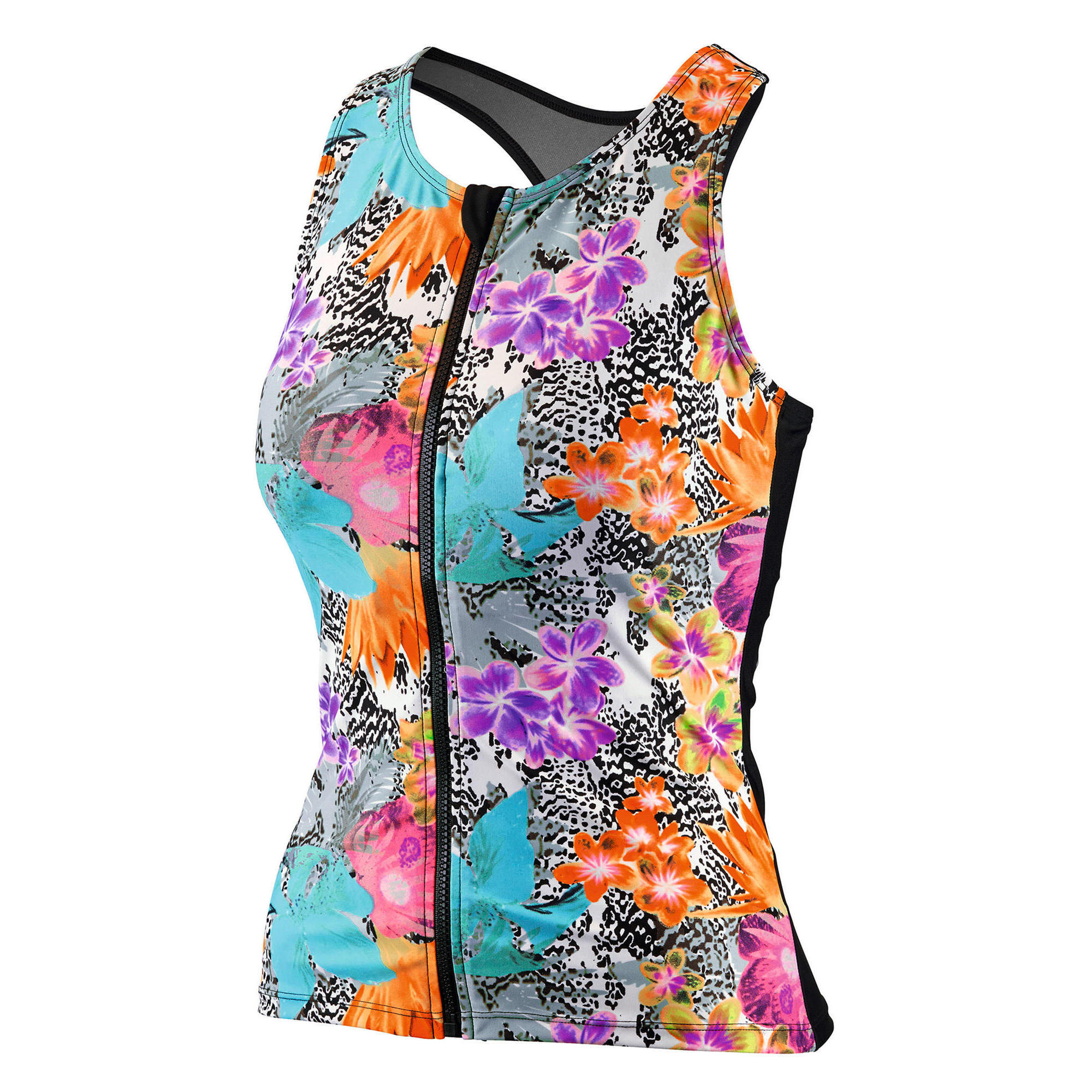 Beco - Haut Tankini Beco Besuit Femme Bonnet B Regular Fit Orange/bleu Taille 40 - Maillot De Bain 2 Pièces (bikini) - Multicolore|noir - Decathlon