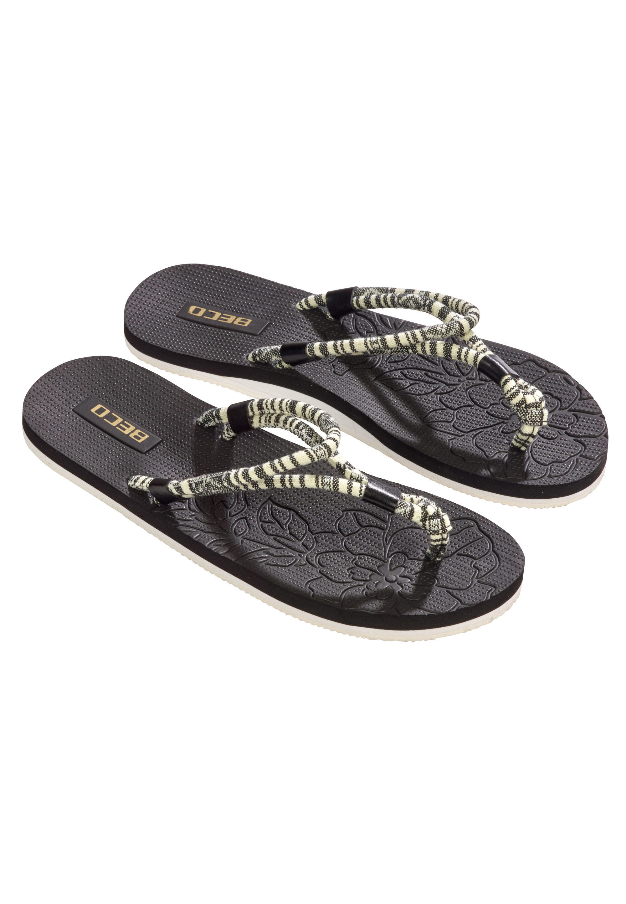 Beco Women's Flip-flops | Black/white 5/5