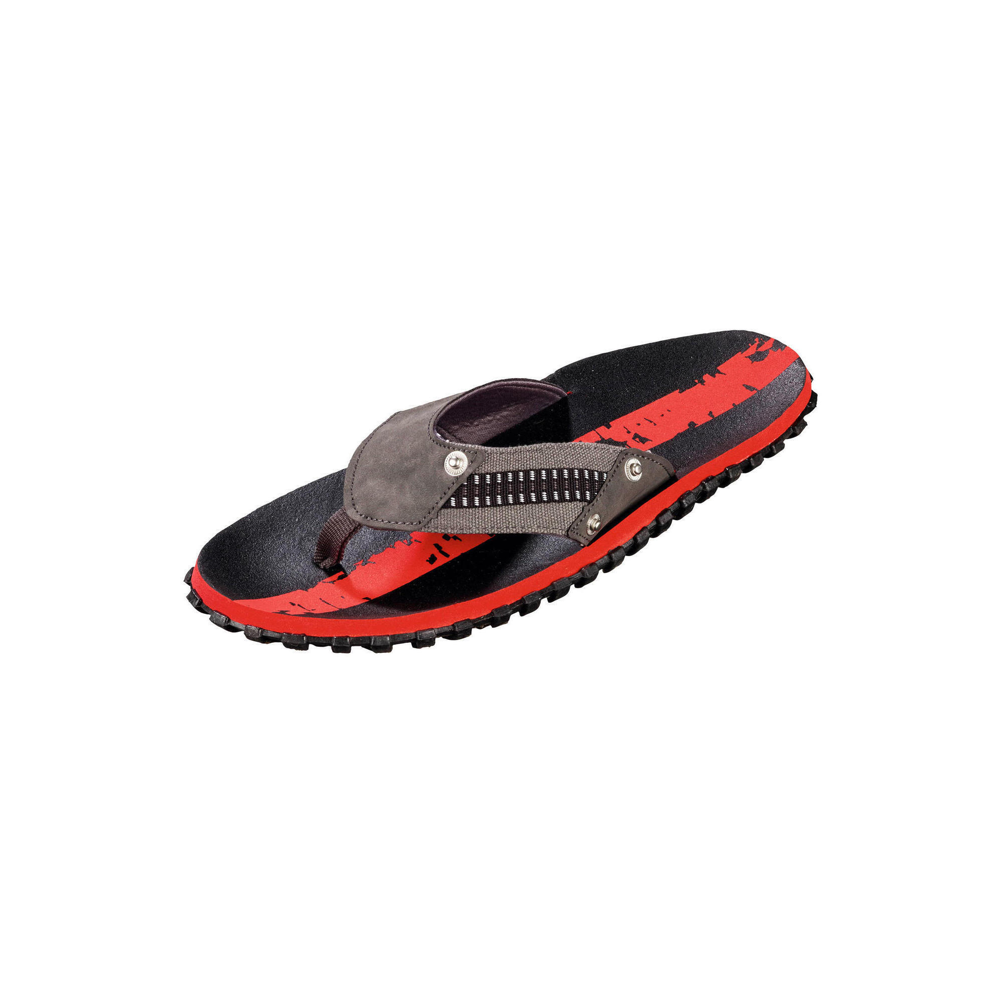 Beco Men's Outdoor Flip-flops | Grey/red 2/5