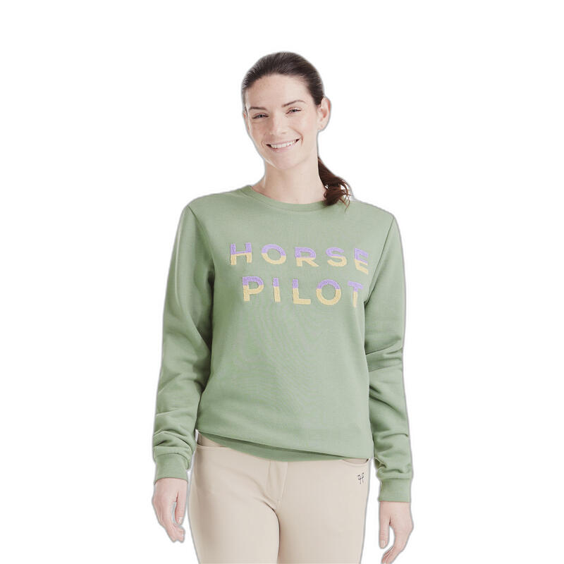 Sweatshirt equitazione donna Horse Pilot Team