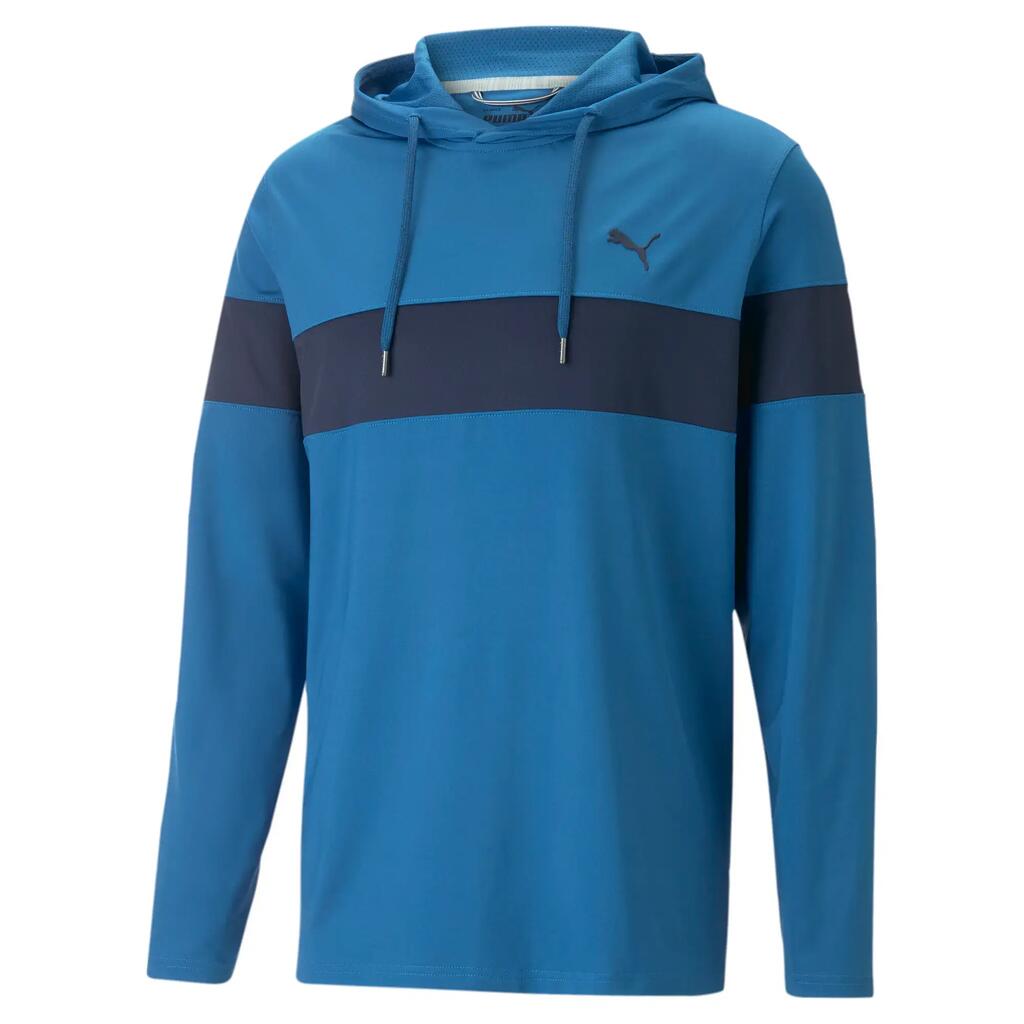 Puma Mattr Colorblock Hoodie - Lake Blue/Navy Blazer