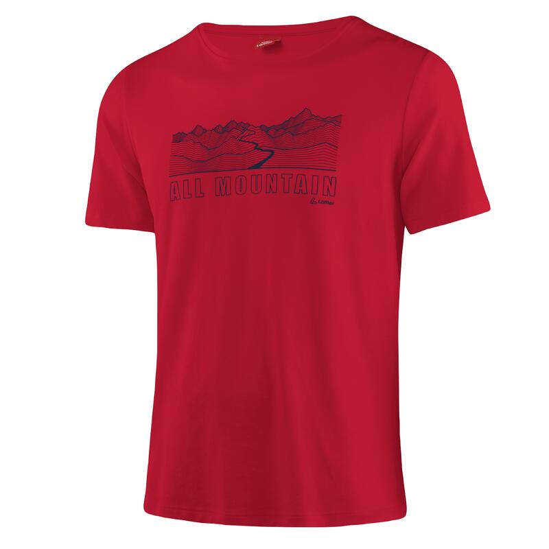 Shirt korte mouwen M Printshirt All Mountain Transtex® single - Rood