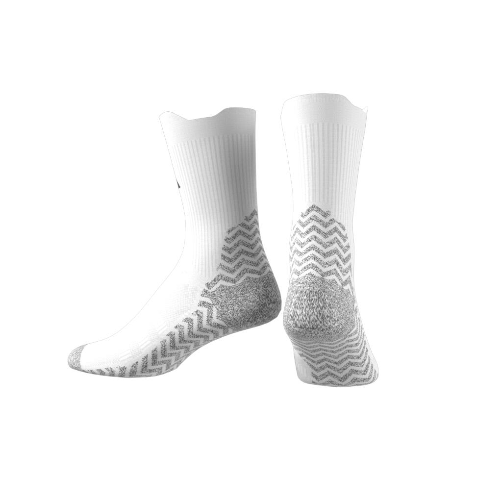 Chaussettes en maille matelassées Adidas GRIP Performance Blanches 5/7