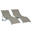 Outsunny Set de 2 Șezlonguri de Grădină Pliabile din Aluminiu Și Texteline