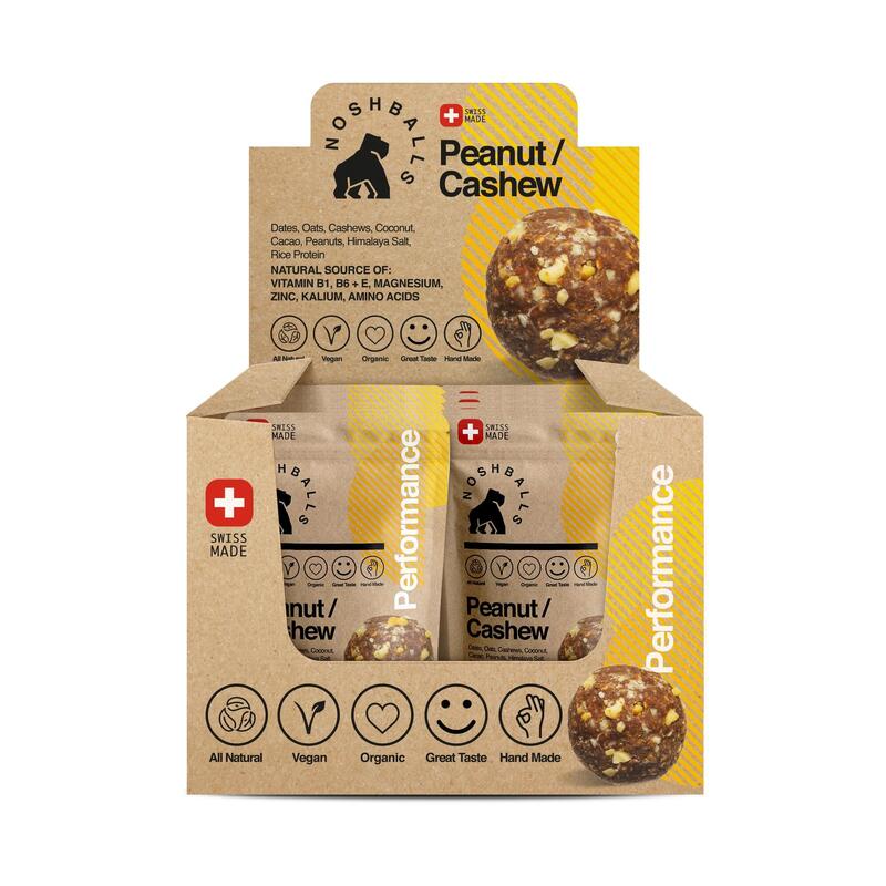 DISPLAY BOX 20 Stück PERFORMANCE  Peanut/Cashew Exclusivo online      89,00€  Preço por quantidade 111,25€kg NOSHBALLS DISPLAY BOX 20 Stück PERFORMANCE  Peanut/CashewVendido e expedido por: GladiatorFit EU  