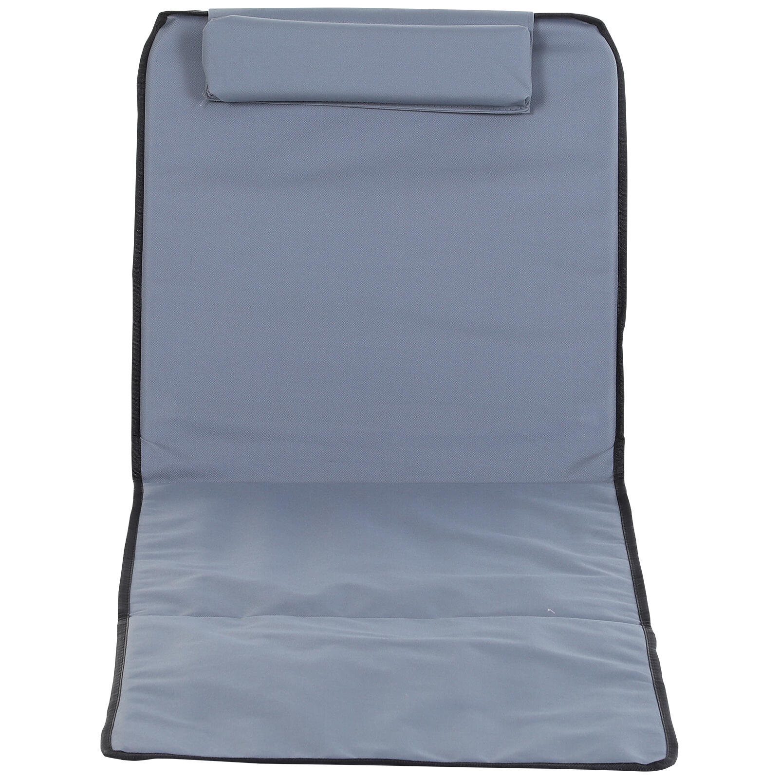 Outsunny Set 2 Pzi Lettini Spiaggia Pieghevoli Schienale Regolabile Grigio 4/8