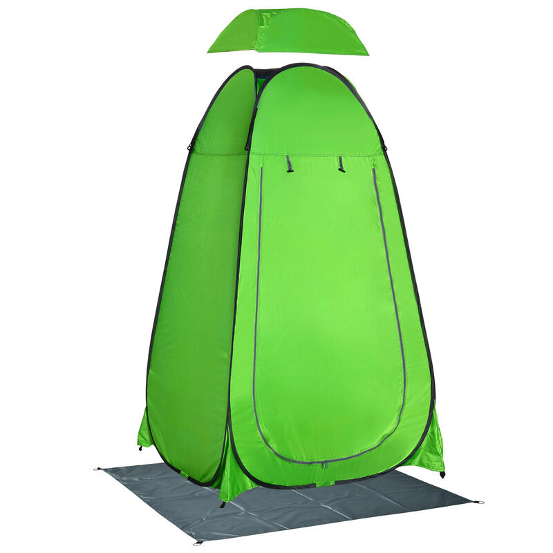 Tenda de duche 126x124x189 cm verde Outsunny