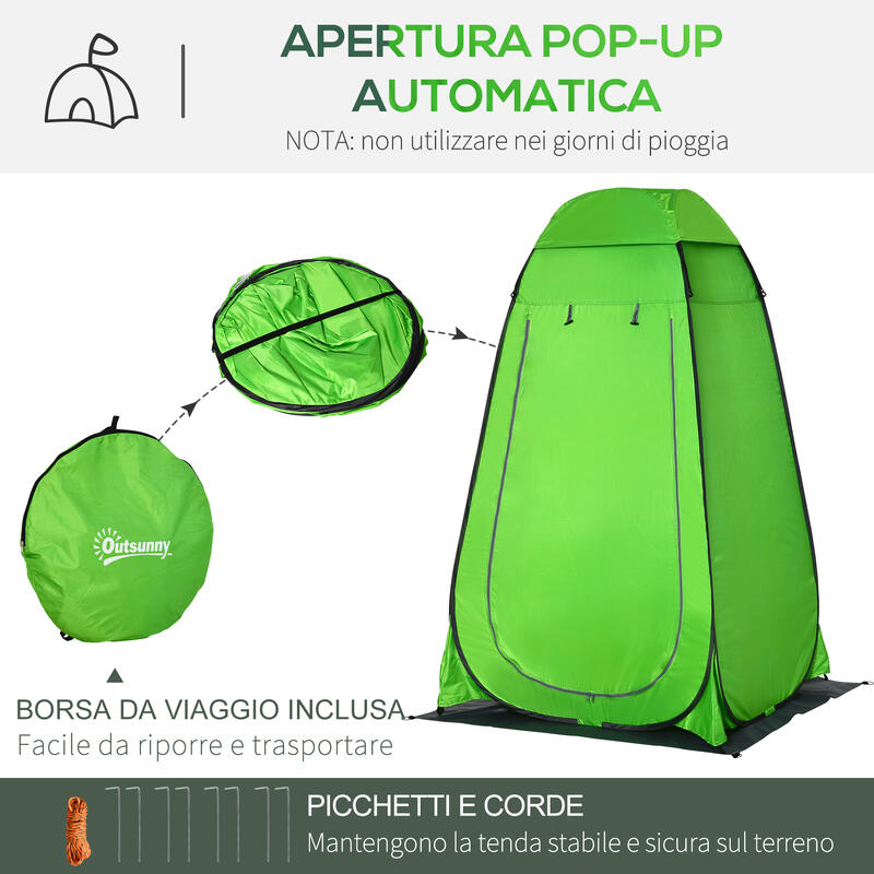 Outsunny Tenda da Campeggio per Esterni Impermeabile con Gancio per Lampada