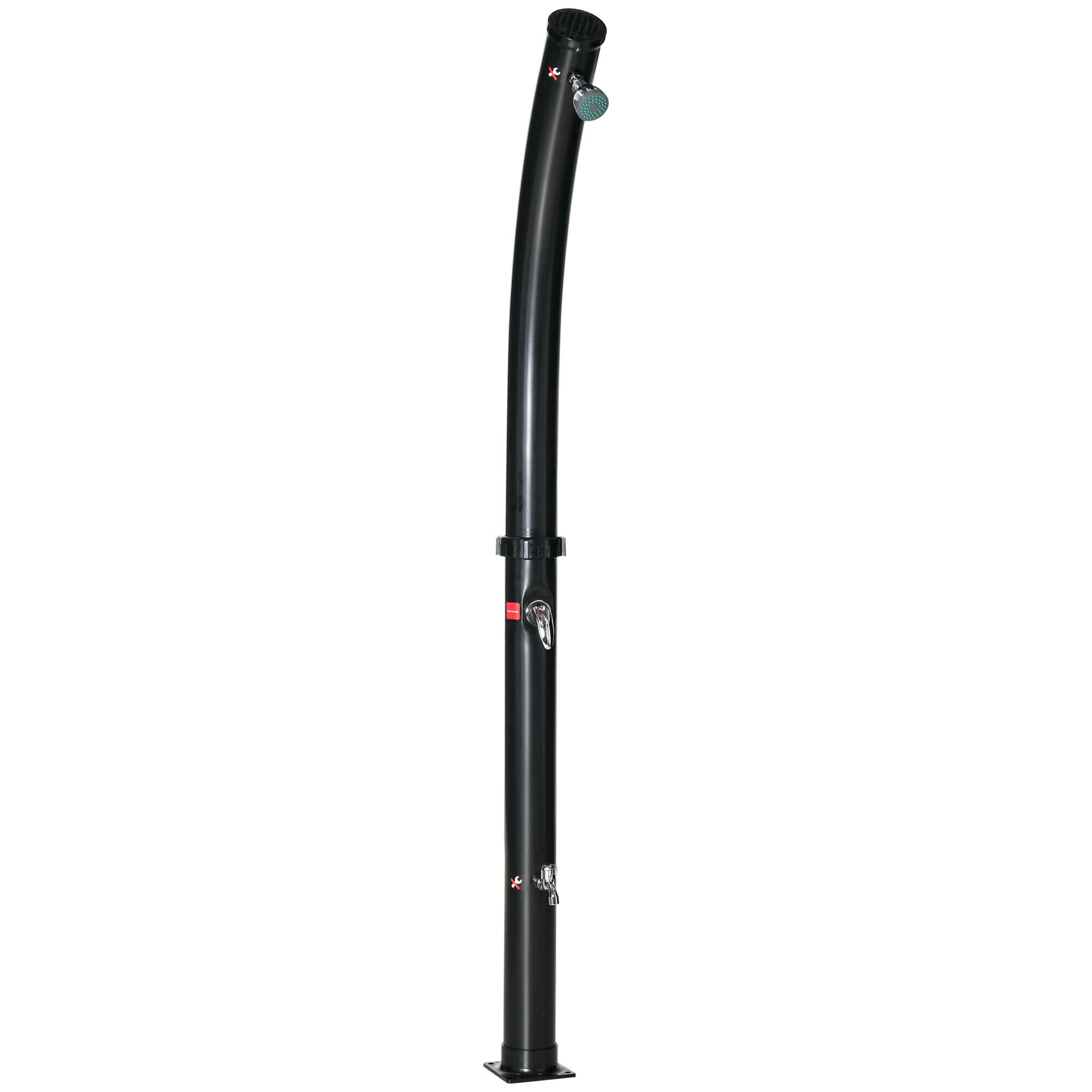 OUTSUNNY Outsunny Doccia Solare Riscaldata 60° Serbatoio 20 Litri con Miscelatore