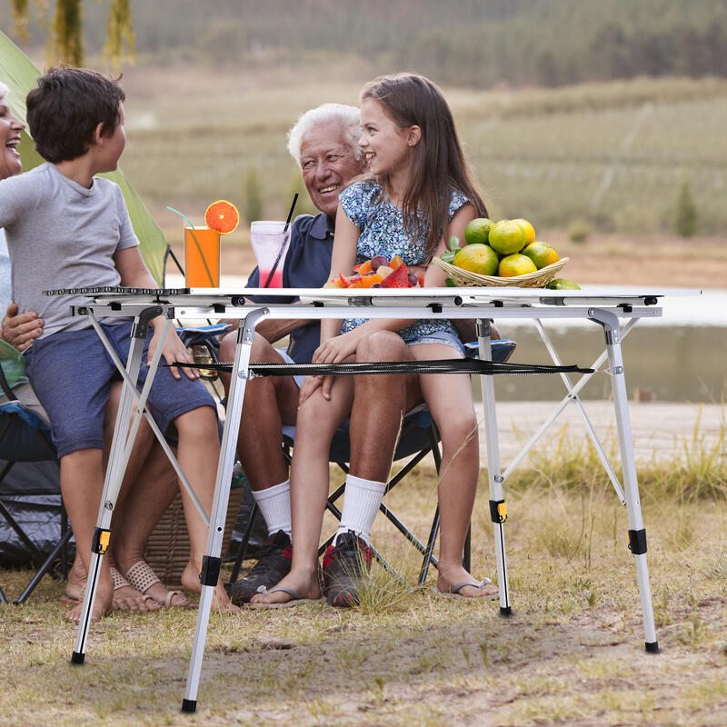 Outsunny Masa de Camping Pliabila, Inaltime Reglabila, Sustine Pana La 40 kg