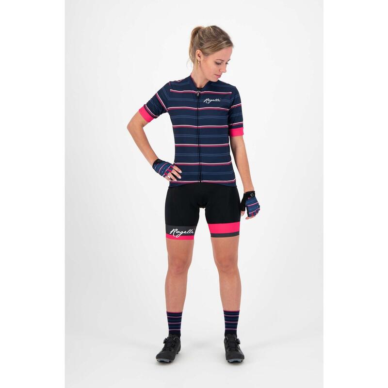 Fietsshirt Korte Mouwen Dames Stripe