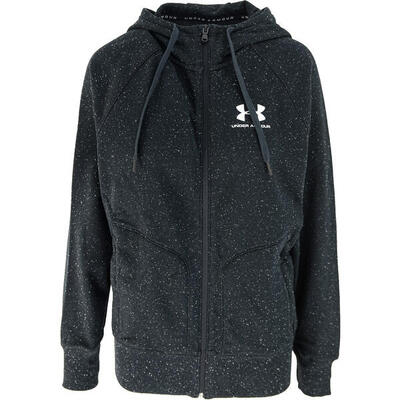 Kap under armour speckled fleece fz hoodie, zwart, mannen