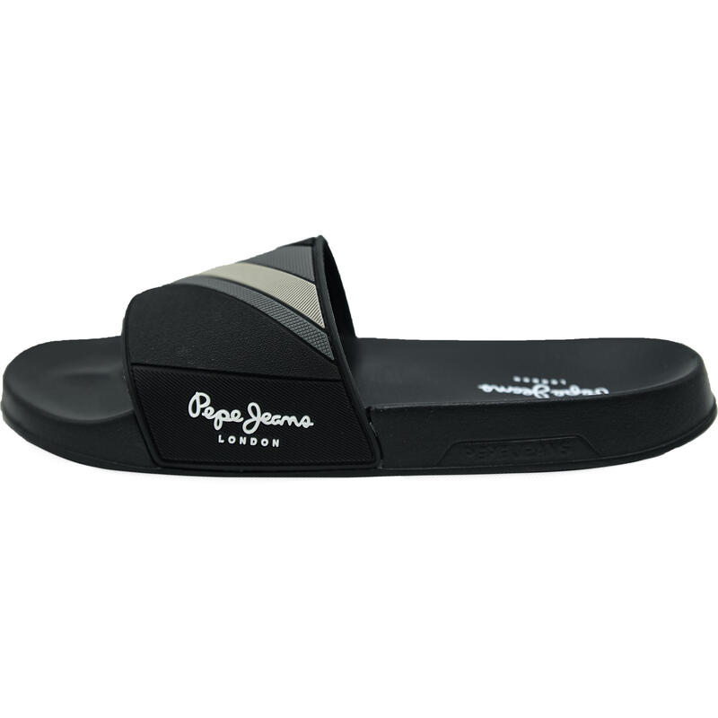 Tongs Pepe Jeans Slider Texture Beach Flip Flops, Noir, Hommes