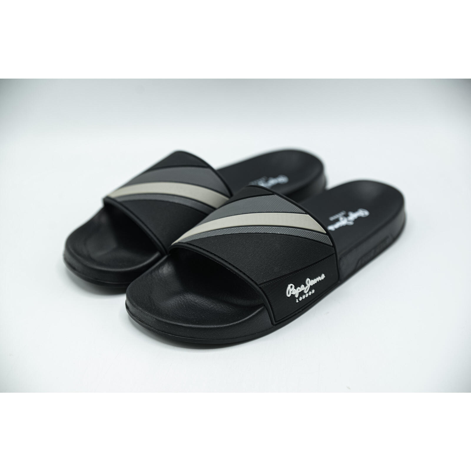 Chanclas Pepe Jeans Slider Texture Beach Flip Flops Negro Hombre