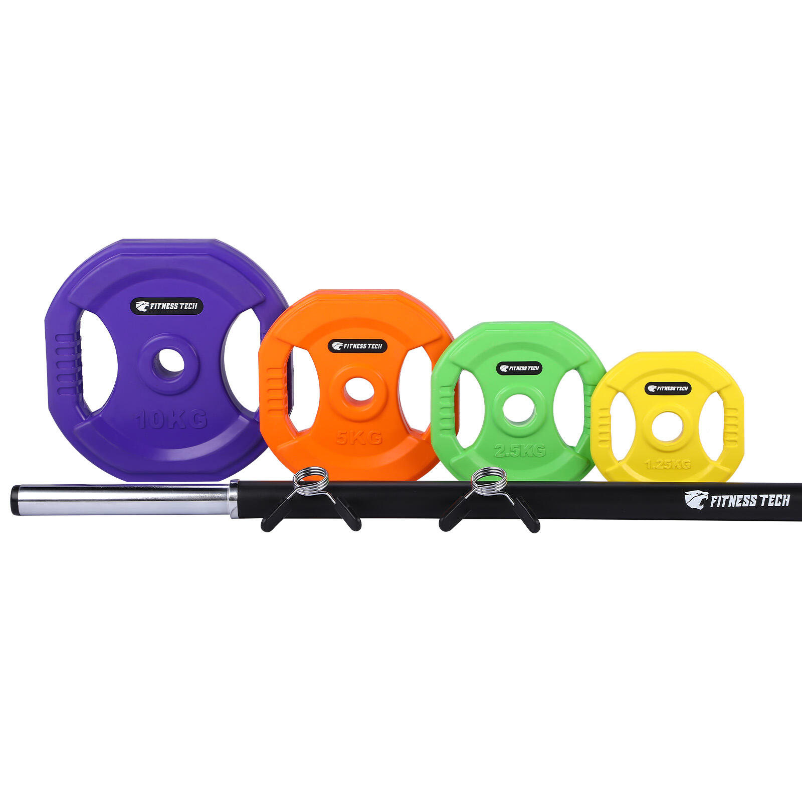 Conjunto de pesos Pump Academia 40kg Fitness Tech Multicolor 6/7