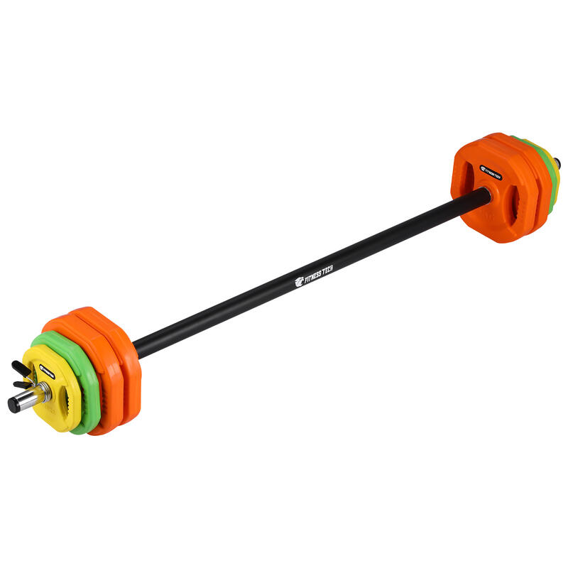 Kit de barra de musculación y discos de pesas Olímpico - Viok Sport