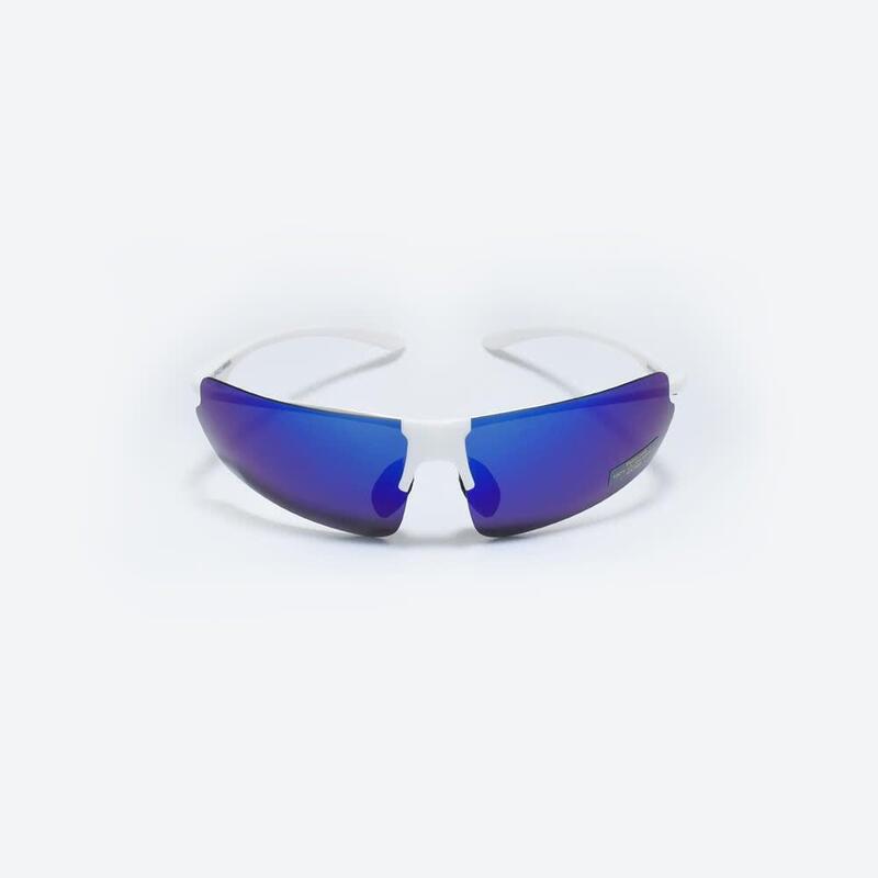 Eagle Mirror 02 成人款偏光濾鏡健行太陽眼鏡 - 白色/藍色