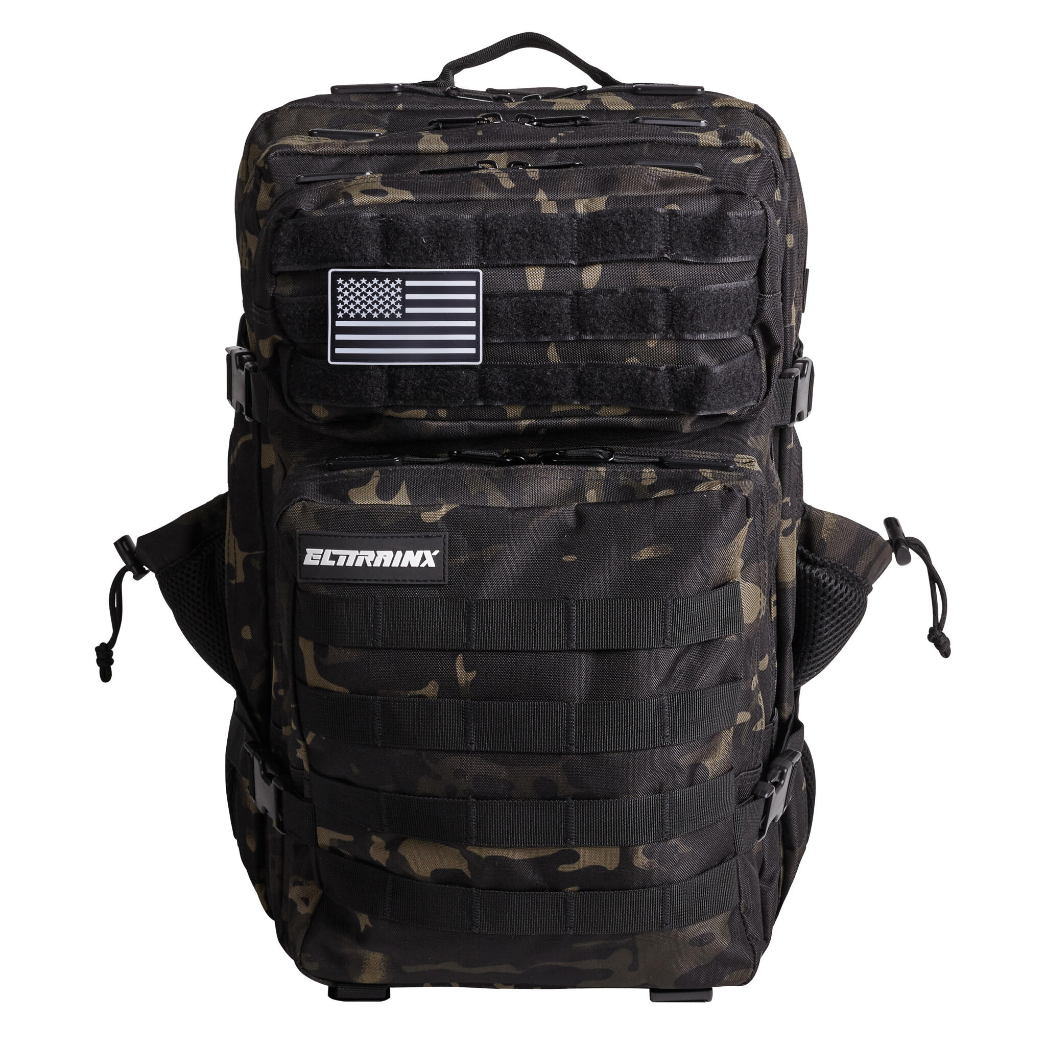 Sac À Dos Tactique Militaire Elitrainx V1 Camouflage Noir 45l Pour Le Sport