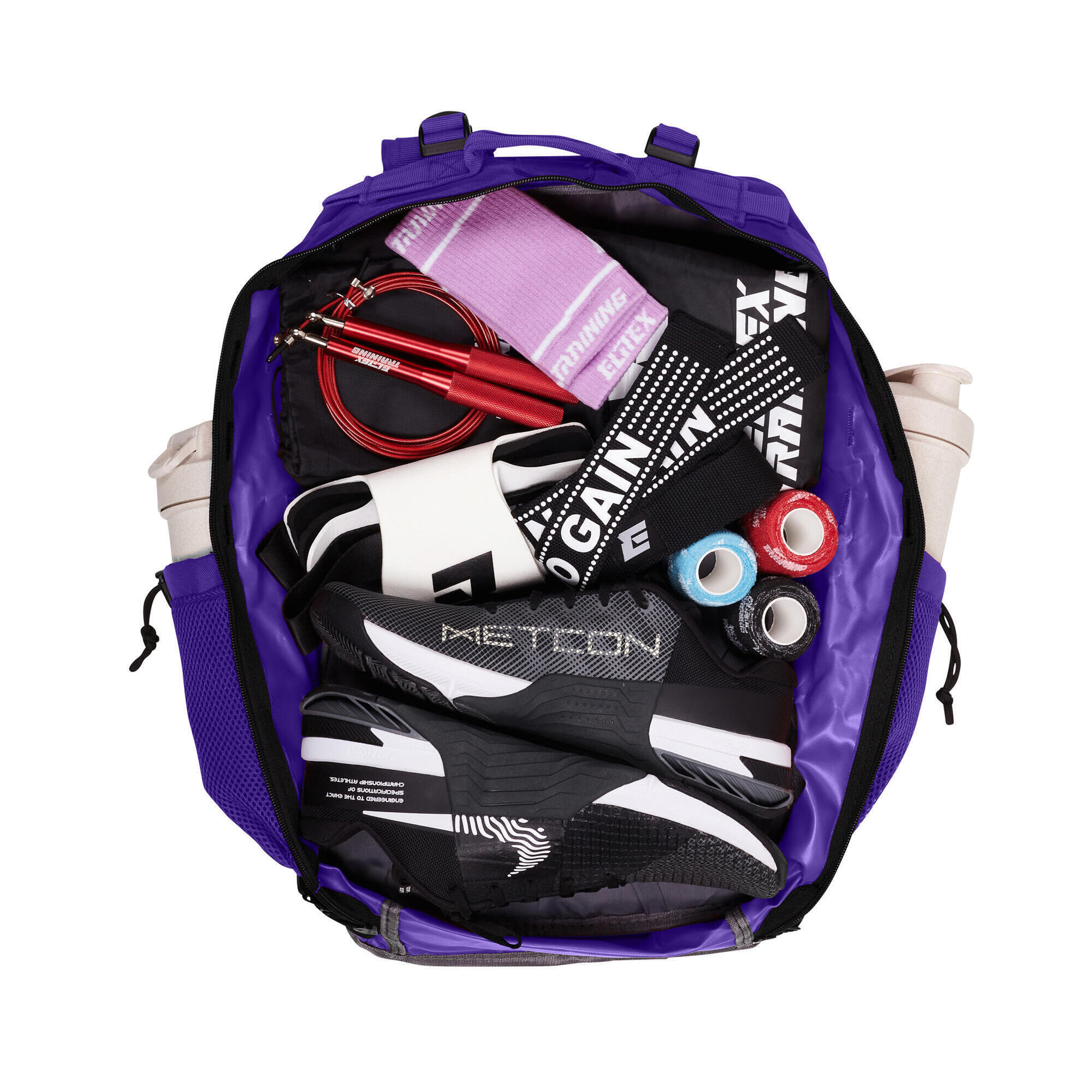 Mochila Elitex V1 Violeta 45L Cabina Entrenamiento Repelente Agua 5/7