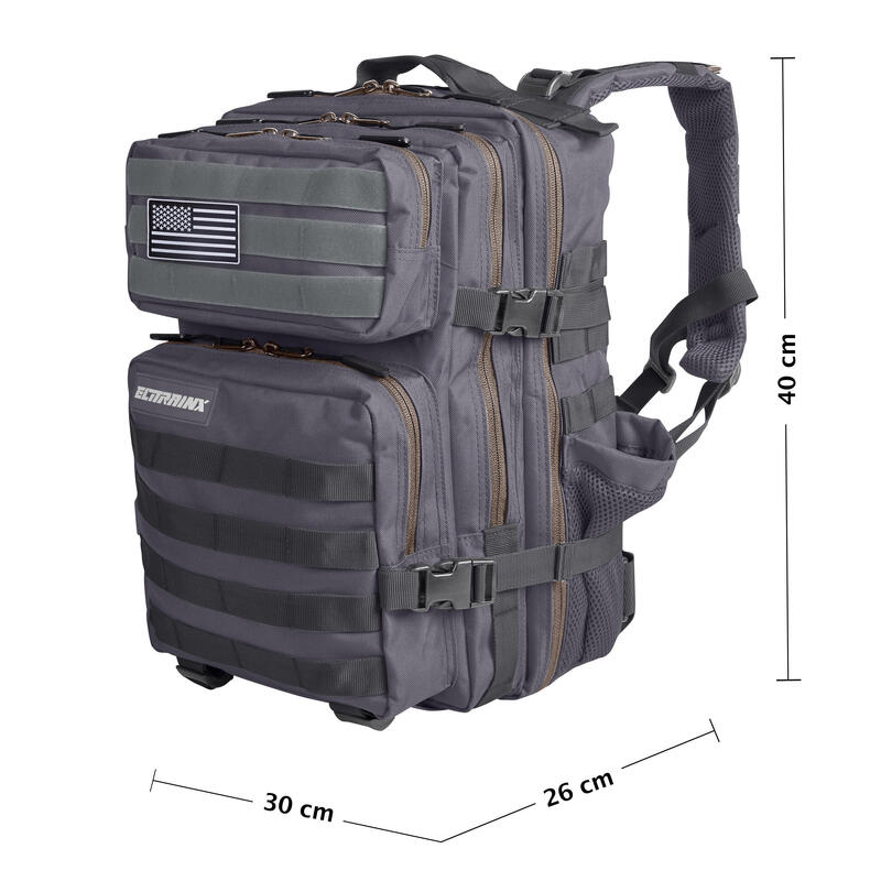 Militaire tactische rugzak ELITRAINX Grijs 25L voor sport en reizen