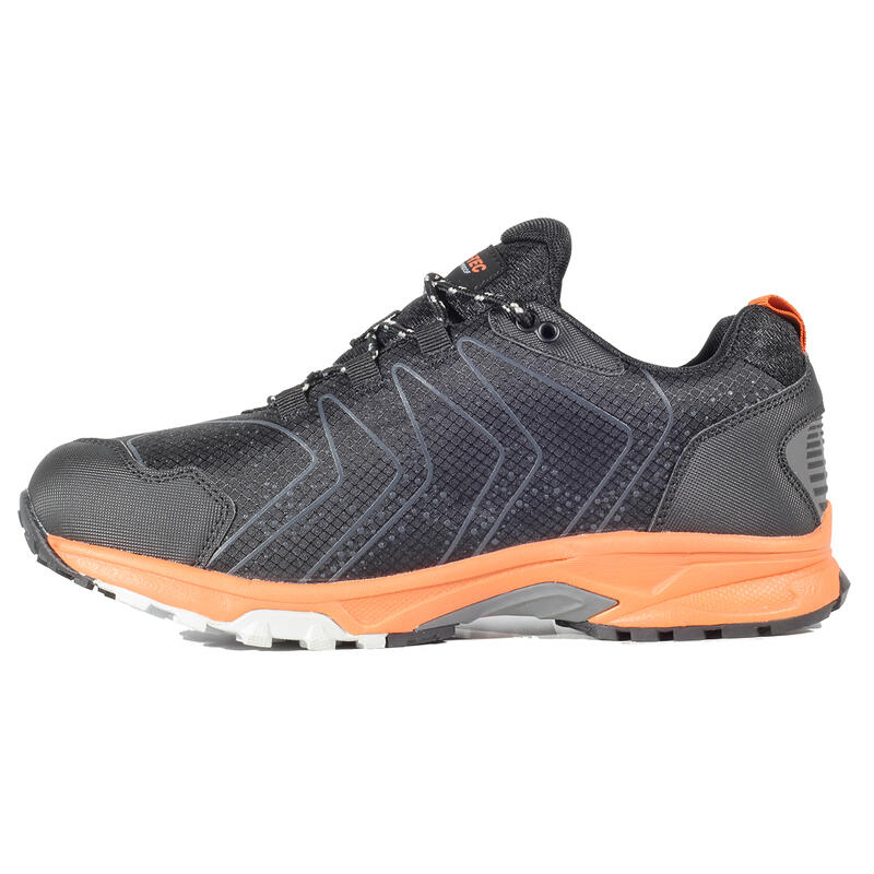 Zapatilla de Senderismo para Hombre Hi-Tec Roncal Low Negro-Naranja Impermeable