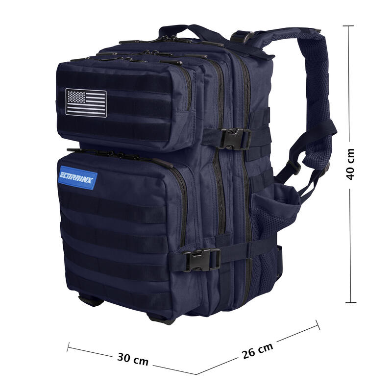 Vojenský taktický batoh ELITRAINX Modrý 25L pro sport a cestování
