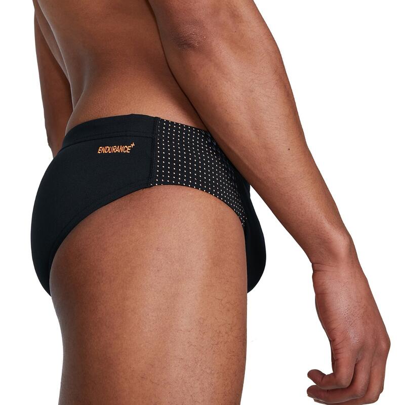 Speedo + Tech Panel Brief Black/Orange