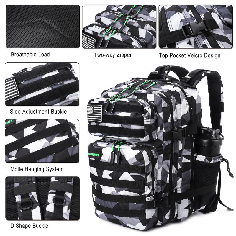 Sac à dos tactique militaire ELITRAINX V1 HULK 45L pour le sport