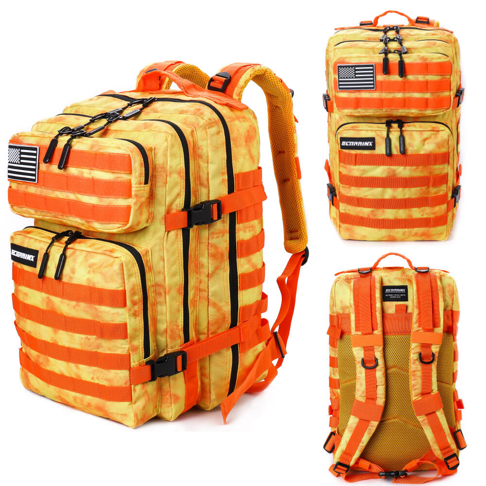 Mochila Elitex V1 Laranja Selva 45L Cabine Treino Impermeável 7/7