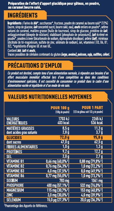 Gâteau Energie Caramel Beurre Salé - 400g 2/4