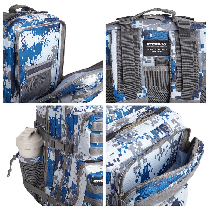 Mochila tática militar ELITRAINX V1 AZUL MARINHO 45L -Desporto e viagens