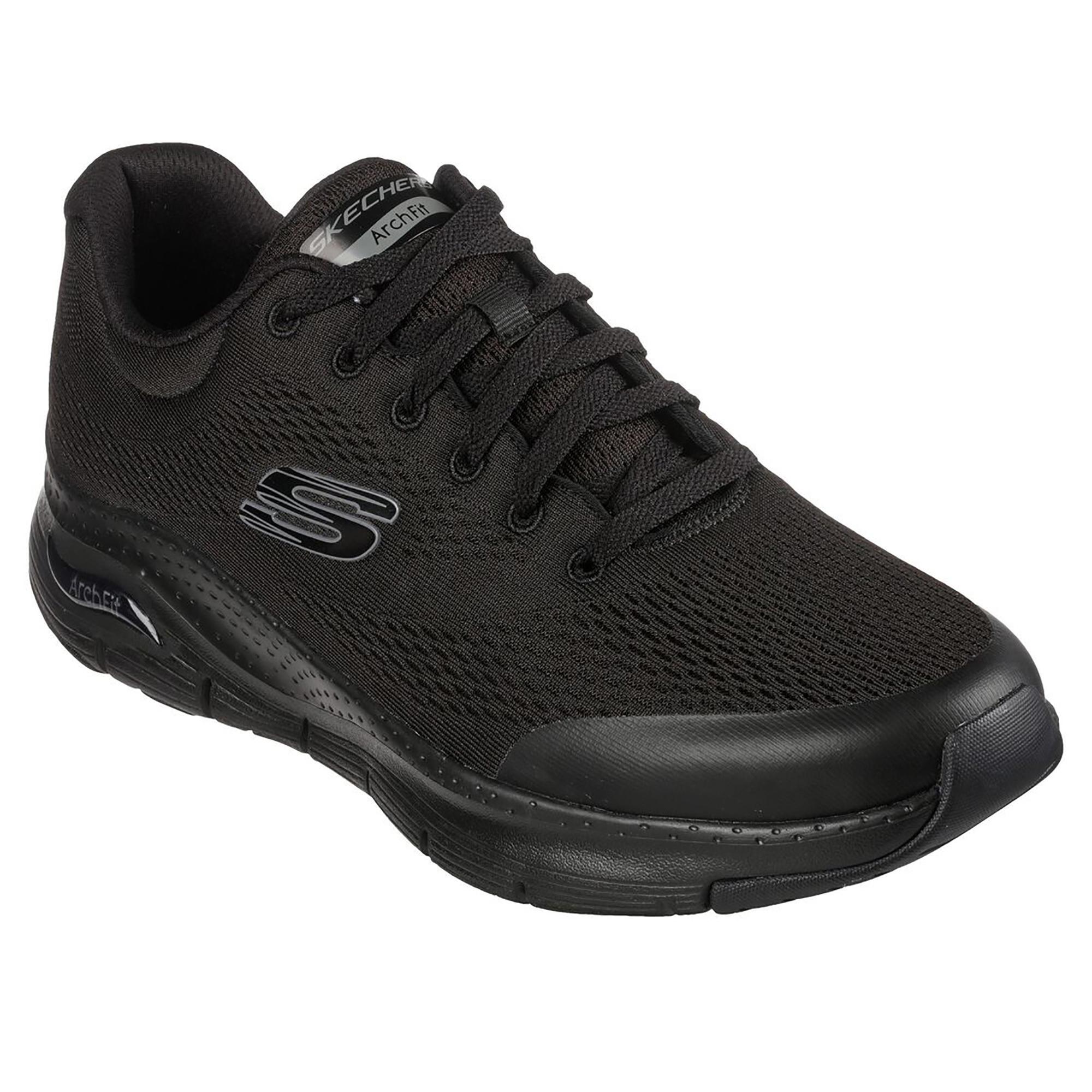 Zapatillas Deportivas Caminar de Hombre Skechers 232040_BBK Negras con Cordones 2/5