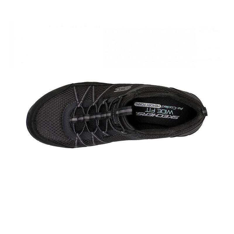 Zapatillas Deportivas Caminar de Mujer Skechers 104282_BBK Negras con Elásticos