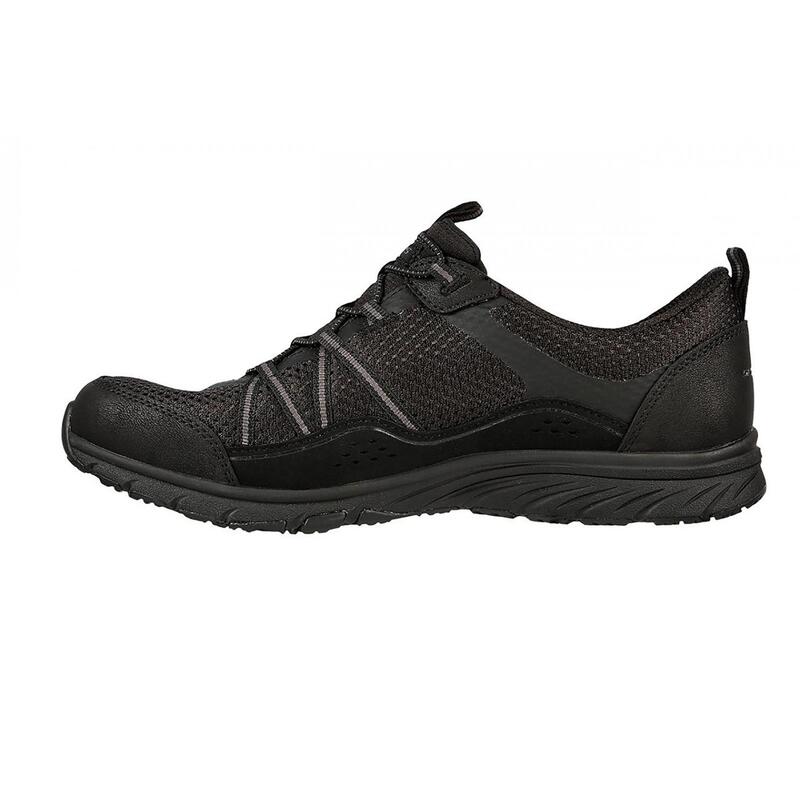 Zapatillas Deportivas Caminar de Mujer Skechers 104282_BBK Negras con Elásticos