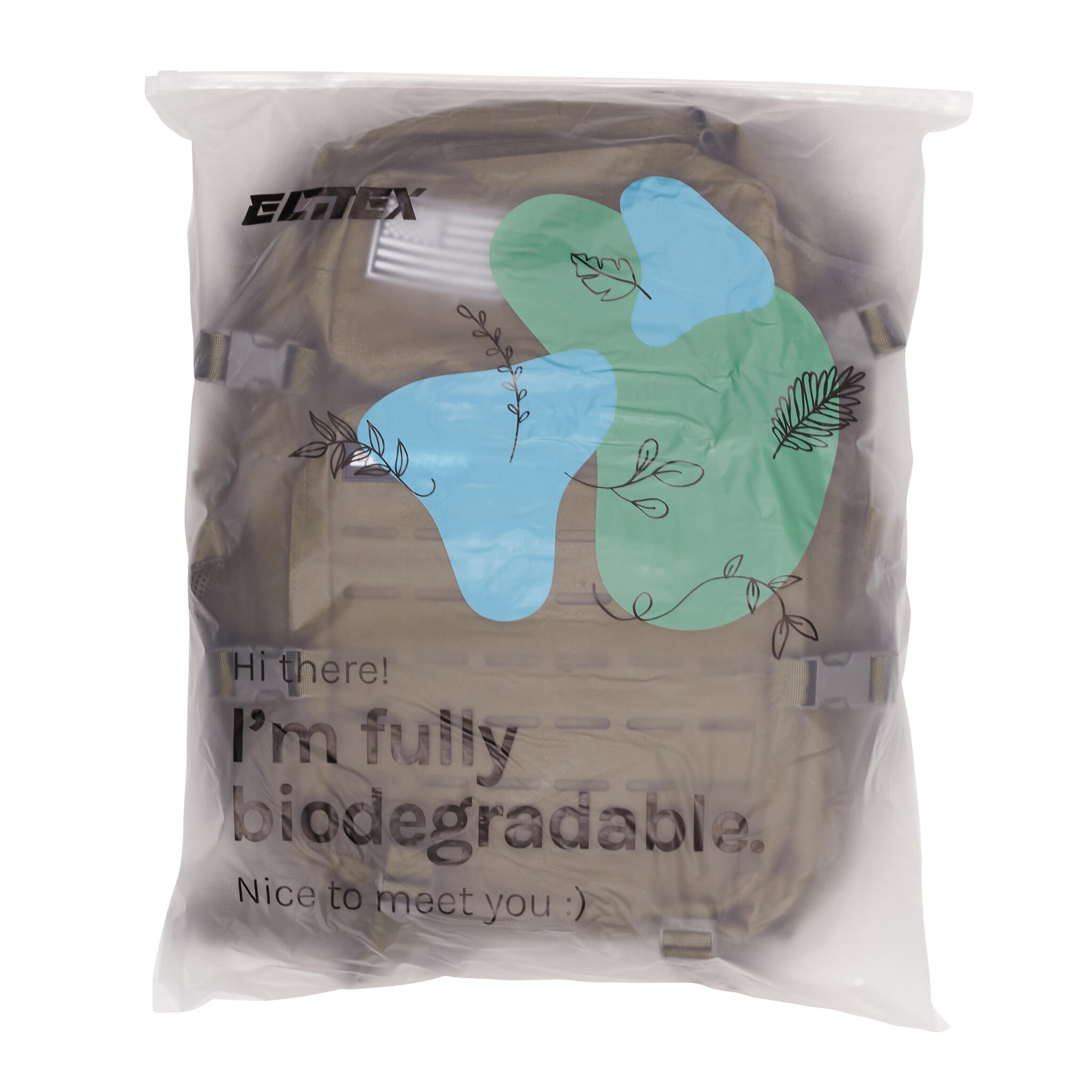Mochila Elitex V2 Verde 45L Cabina Entrenamiento Repelente Agua 7/8