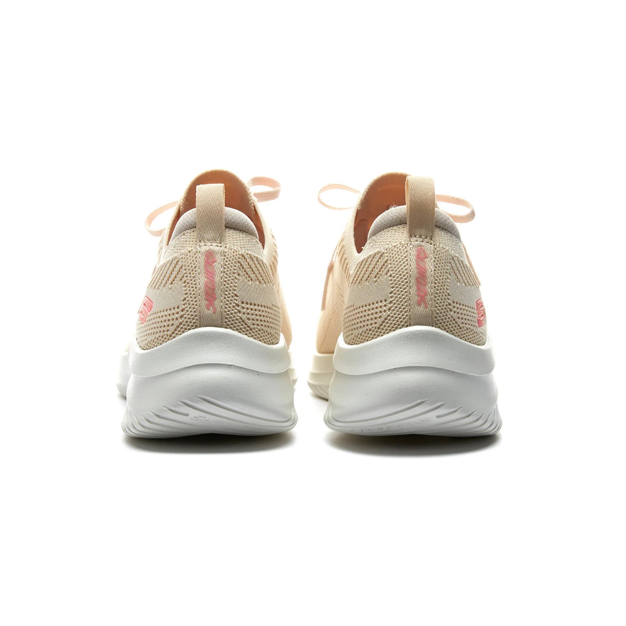 Sapatos de caminhada para mulher Skechers 149854_NAT Beige Lace-Up Shoes 3/6