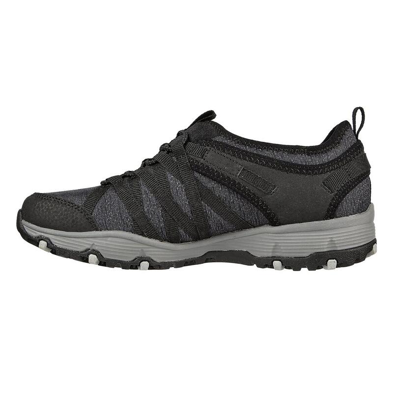 Zapatillas Caminar para Mujer Skechers 158236_BLK Negras con Cordones Elásticos