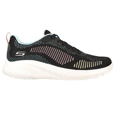 Zapatillas Deportivas Caminar de Mujer Skechers 117208_BKMT Negras con Cordones