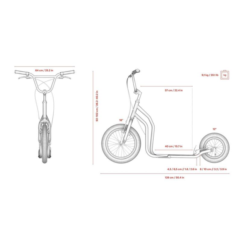 Trottinette avec pneus gonflables  New York