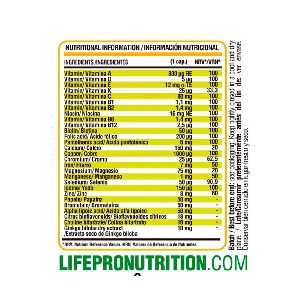 Nutrition daily vits 60vcaps Life Pro 3/5
