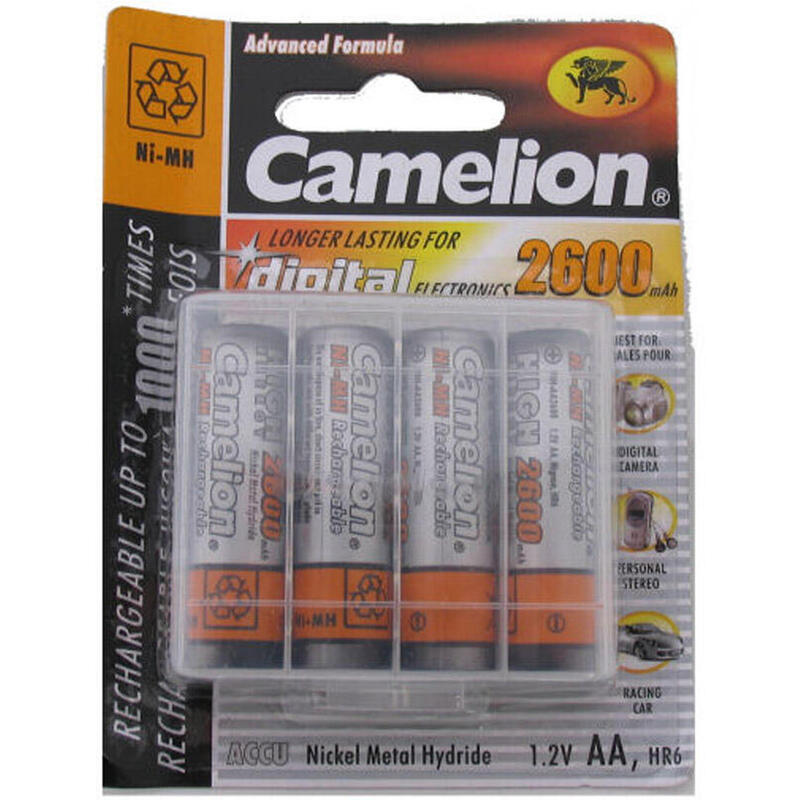 Camelion Batterie rechargeable AA LR06 NimH 1.5V 2600 mAh (4 pièces)