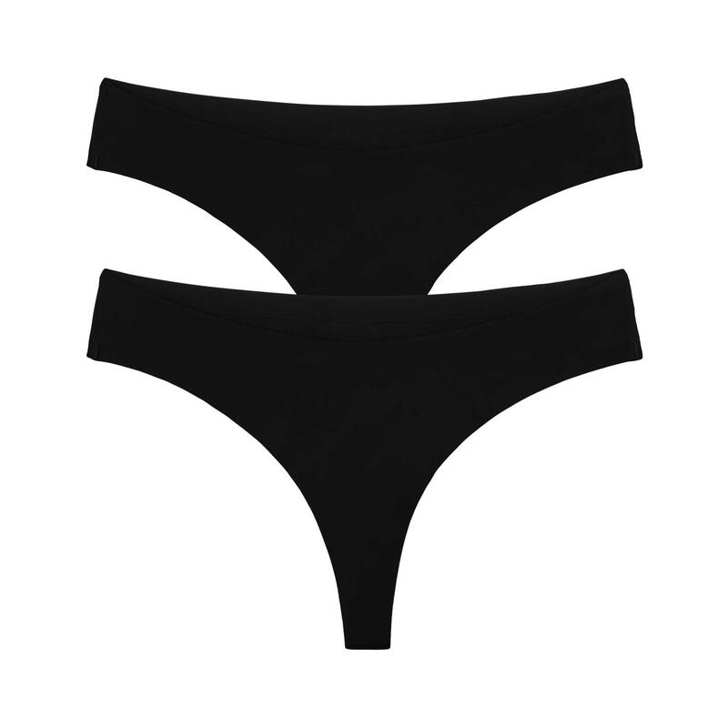 Conjunto de lingerie Bra Eryx+2 Tangas Elaphe microfibra para mulher Black Limba