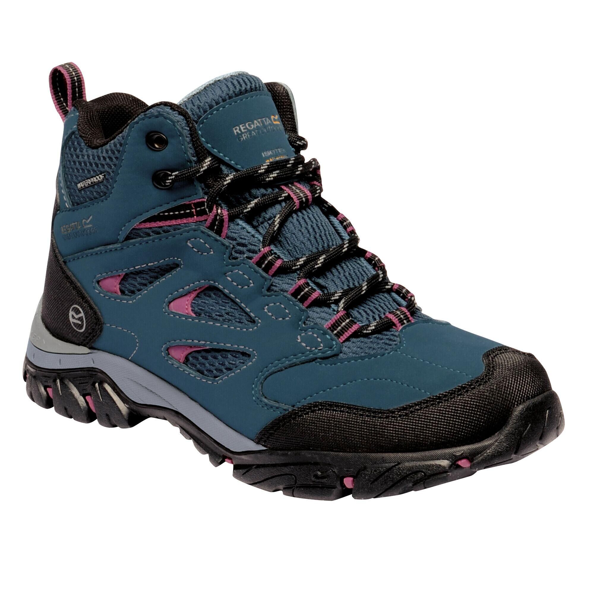REGATTA Lady Holcombe IEP Mid Women's Hiking Boots - Moroccan Blue / Red