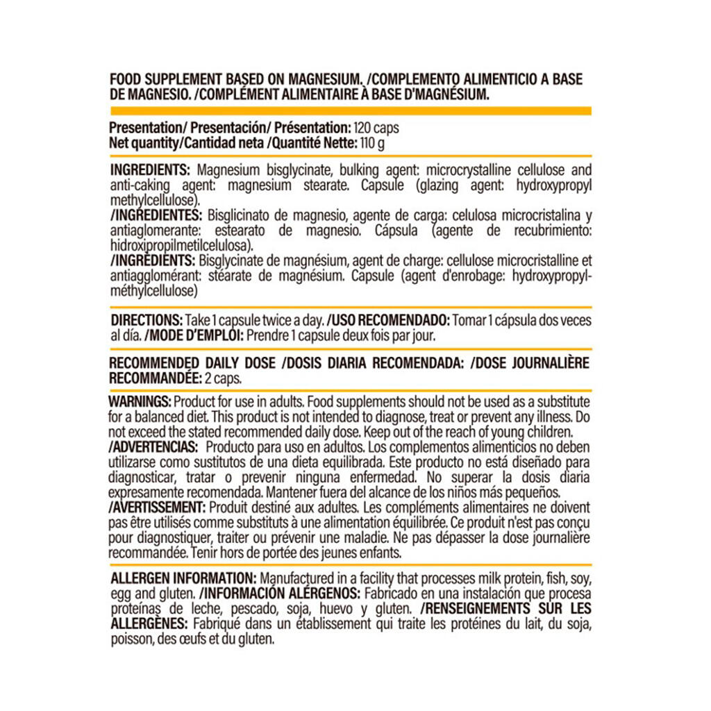 Magnésium bis-glycinate 120caps Life Pro 3/5