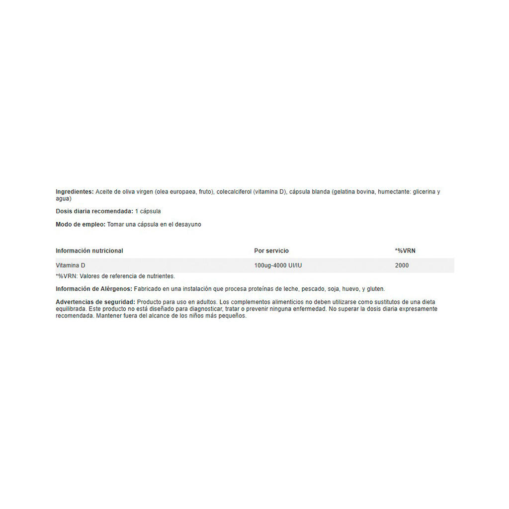 Vitaminas Life Pro D3 4000 UI With Olive Oil 90 Softgels 3/5